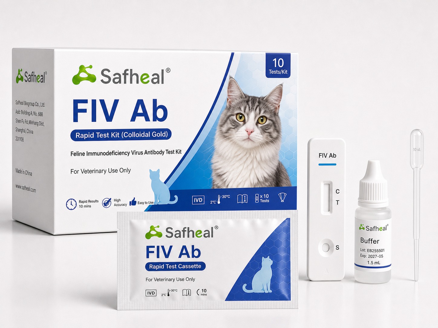 Feline Immunodeficiency Virus (FIV) Ab Rapid Test Kit