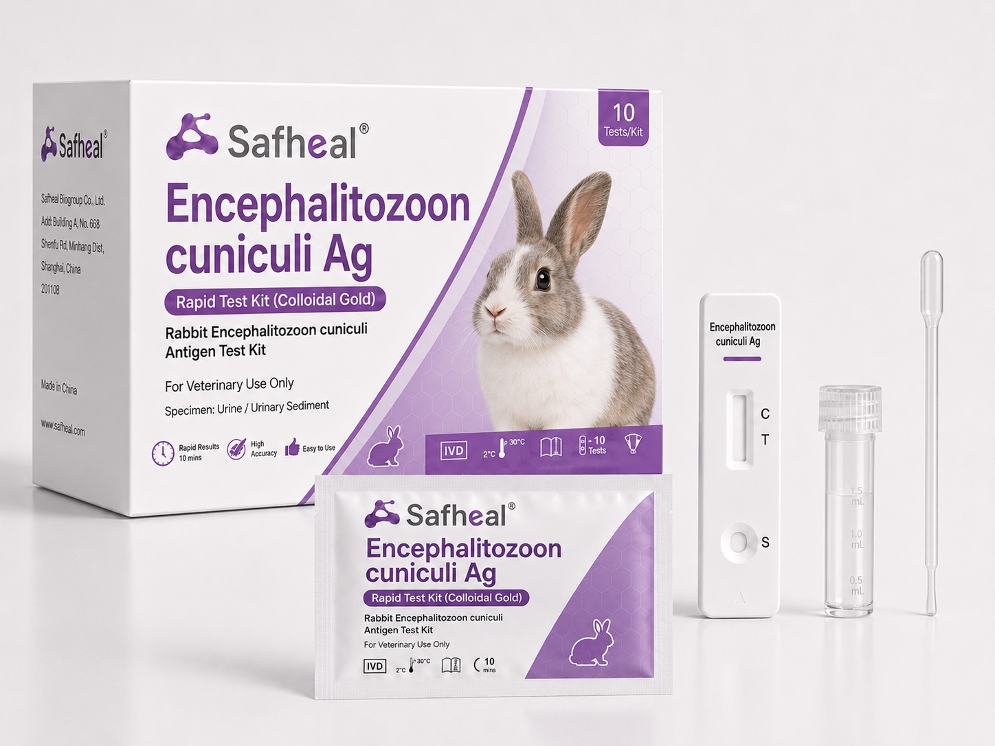 Rabbit Encephalitozoon cuniculi Antigen Rapid Test Kit
