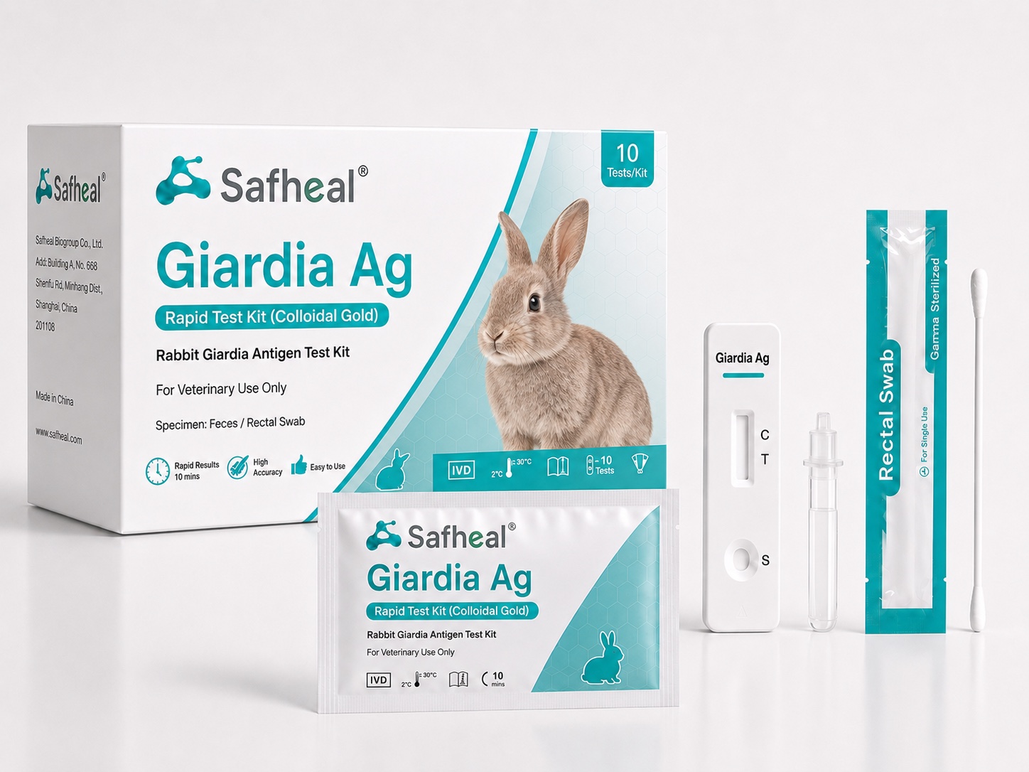 Rabbit Giardia Antigen Rapid Test Kit