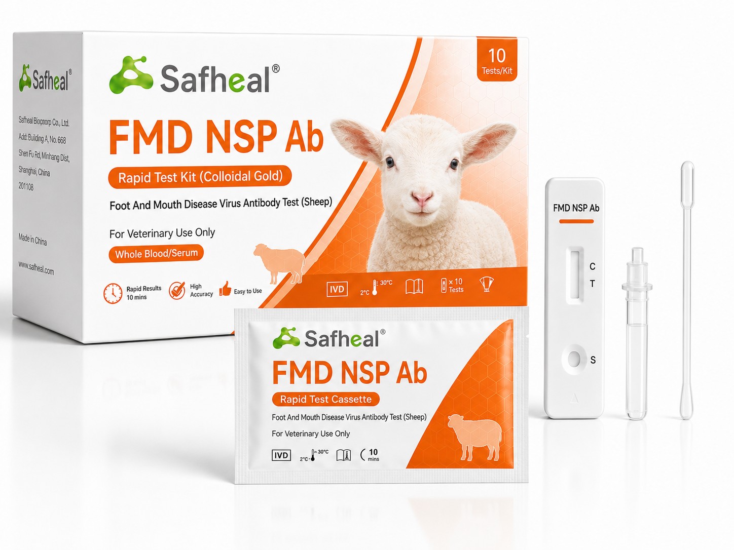 ovino virus de fiebre aftosa NSP anticuerpo kit de prueba rápida