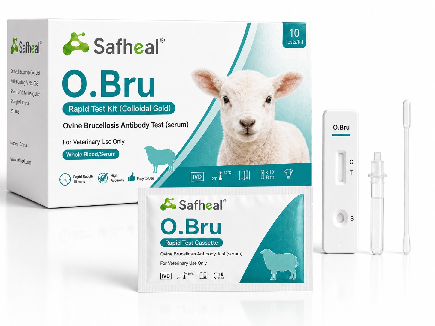 Schaf Brucellose Antikörper Schnelltest-Kit (Serum)
