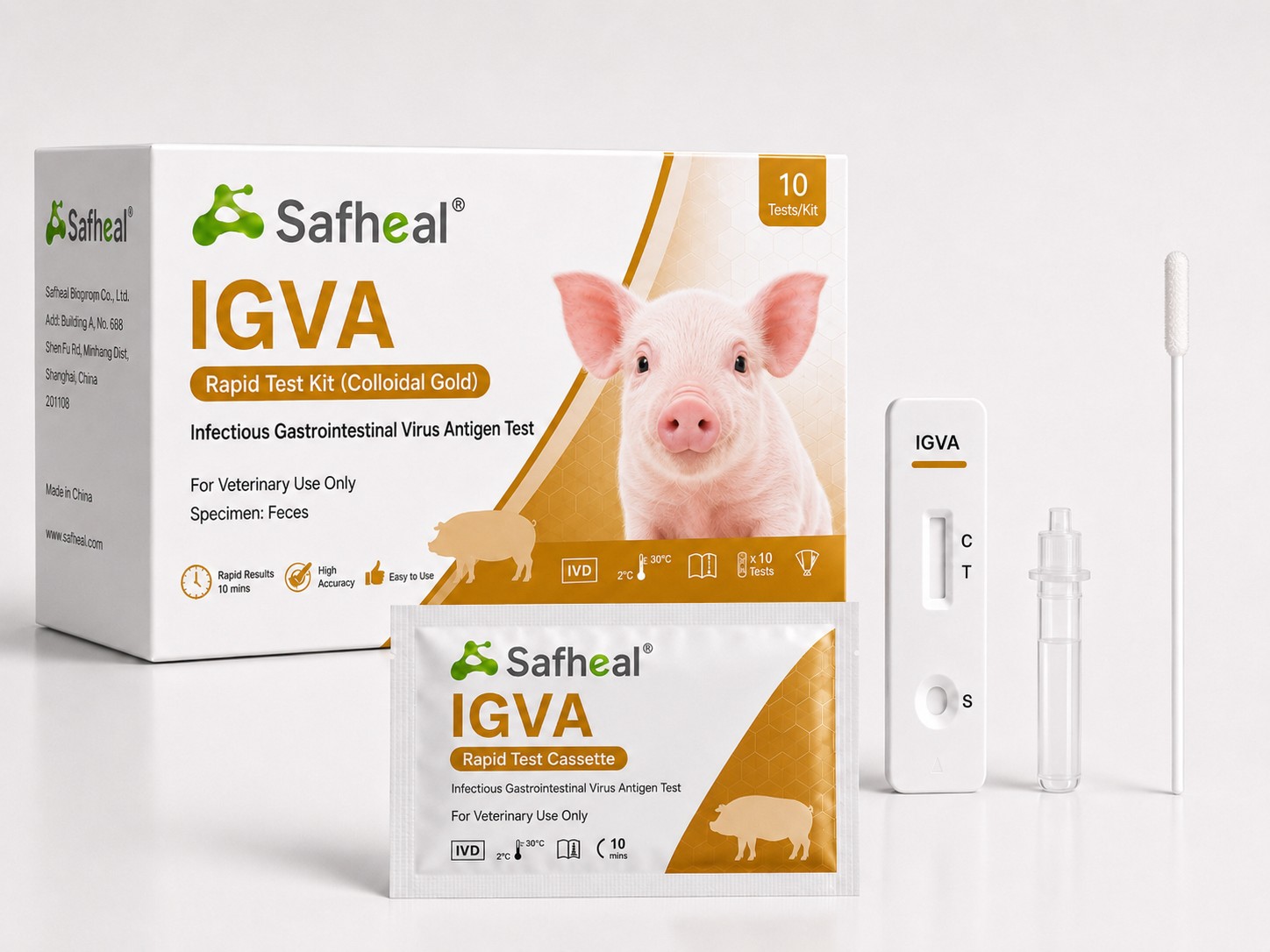 Schweine infektiöses Gastrointestinalvirus Antigen Schnelltest-Kit