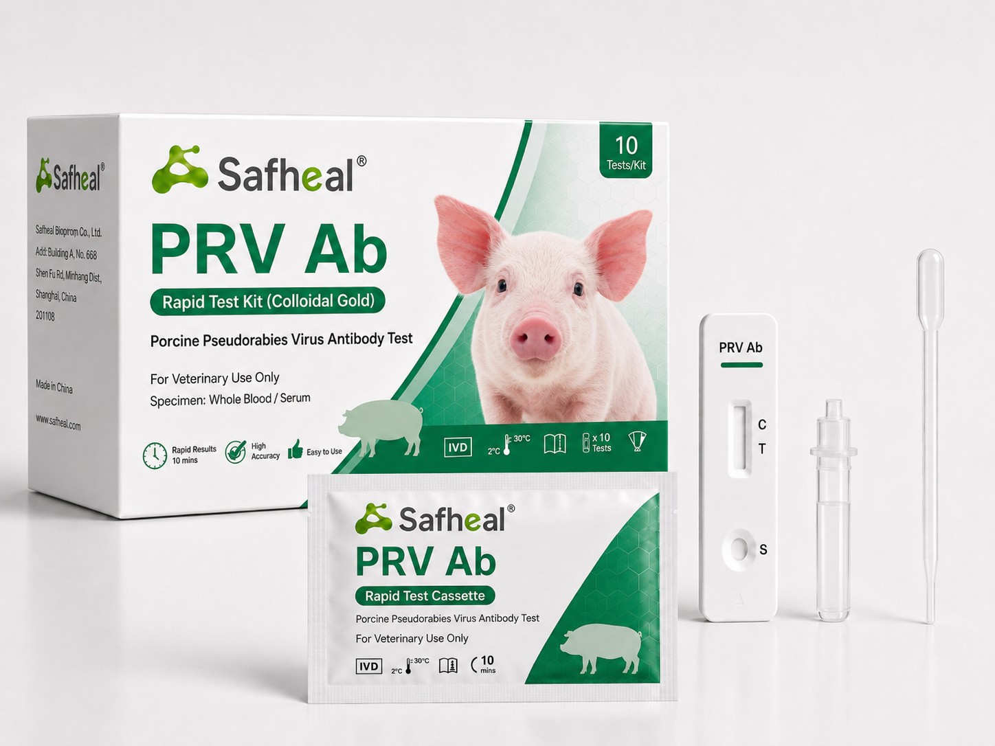 virus della pseudorabbia suina anticorpo kit per test rapido