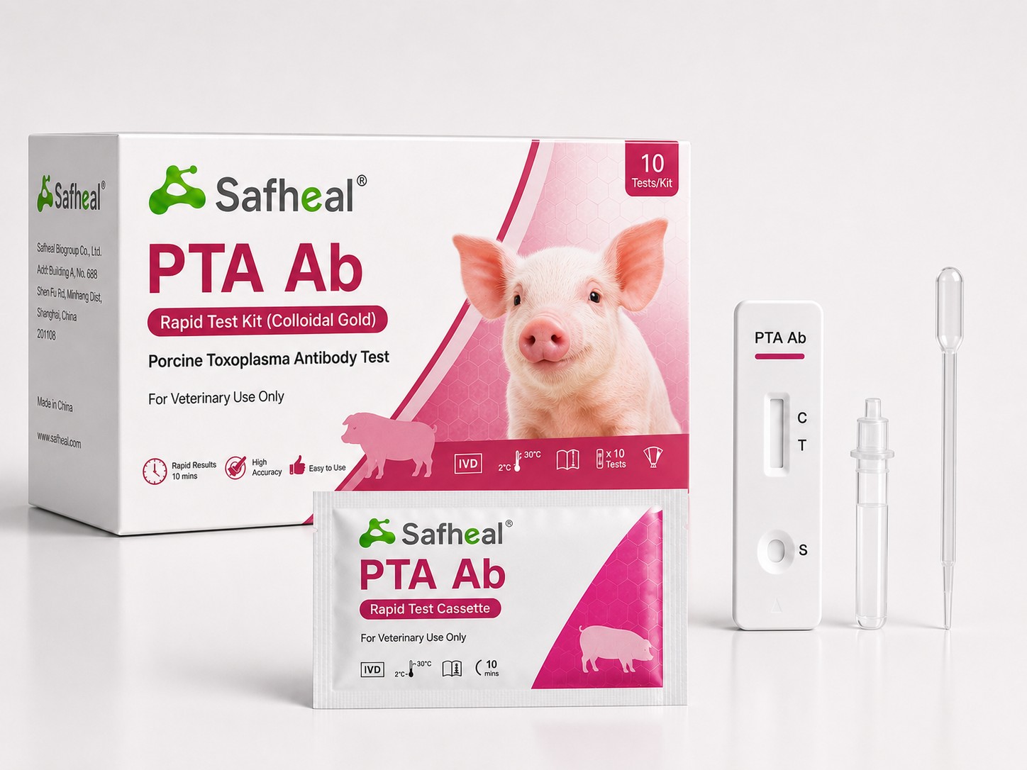 porcino Toxoplasma anticuerpo kit de prueba rápida