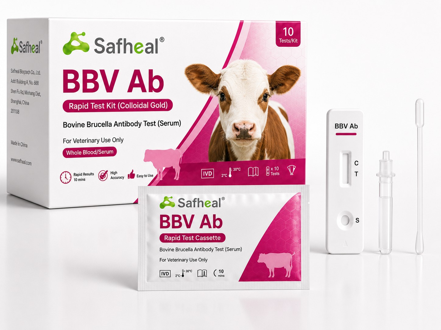 bovino brucellosi anticorpo kit per test rapido (siero)