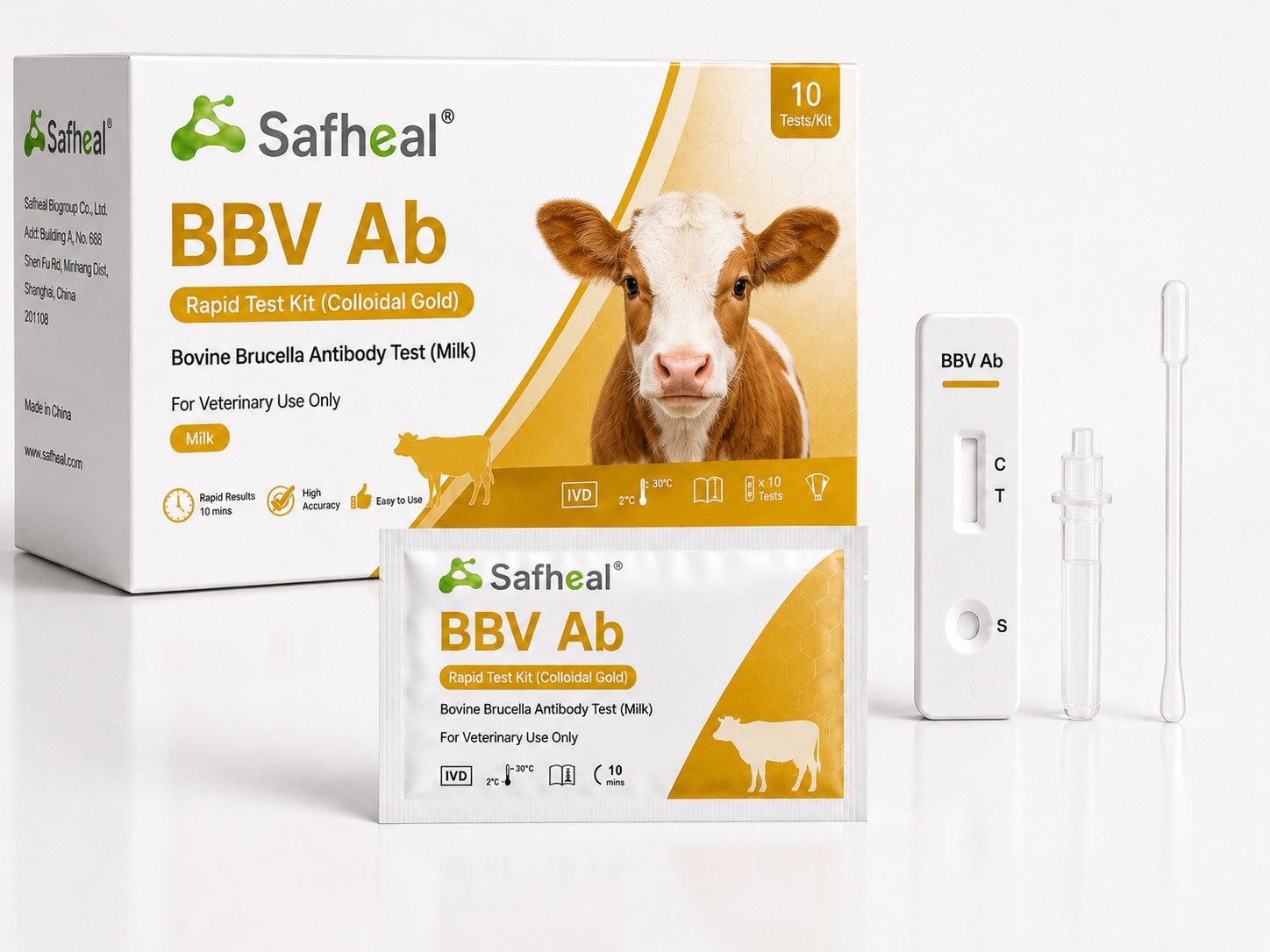 bovino brucellosi anticorpo kit per test rapido (latte)