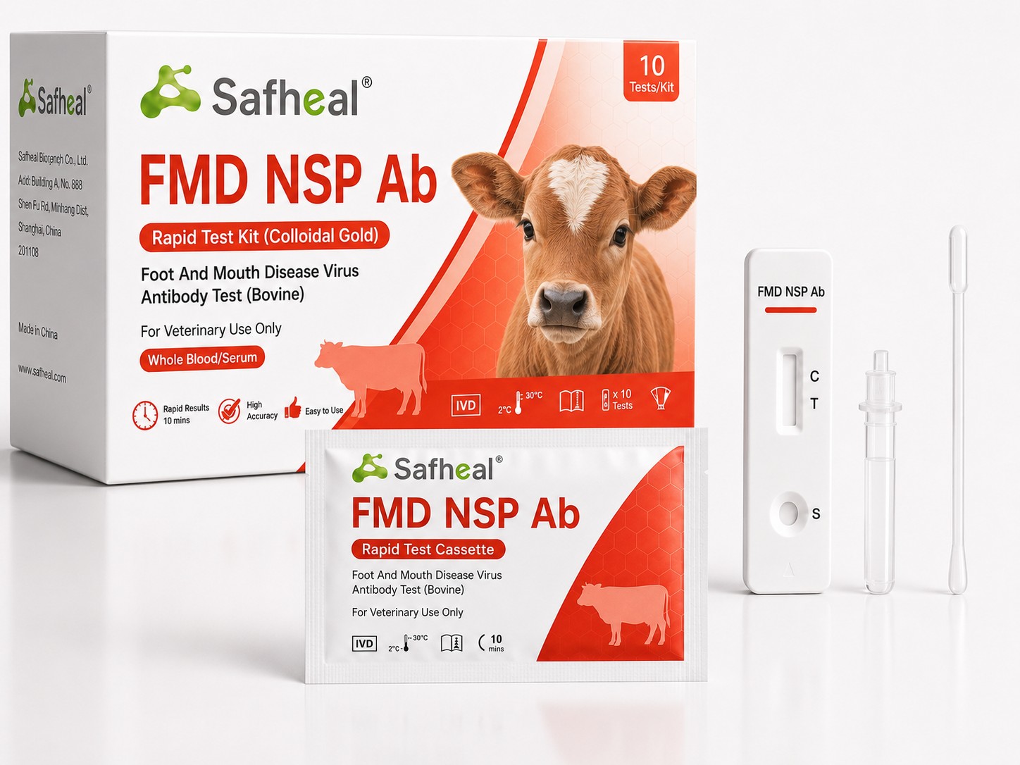 bovino virus dell'afta epizootica NSP anticorpo kit per test rapido