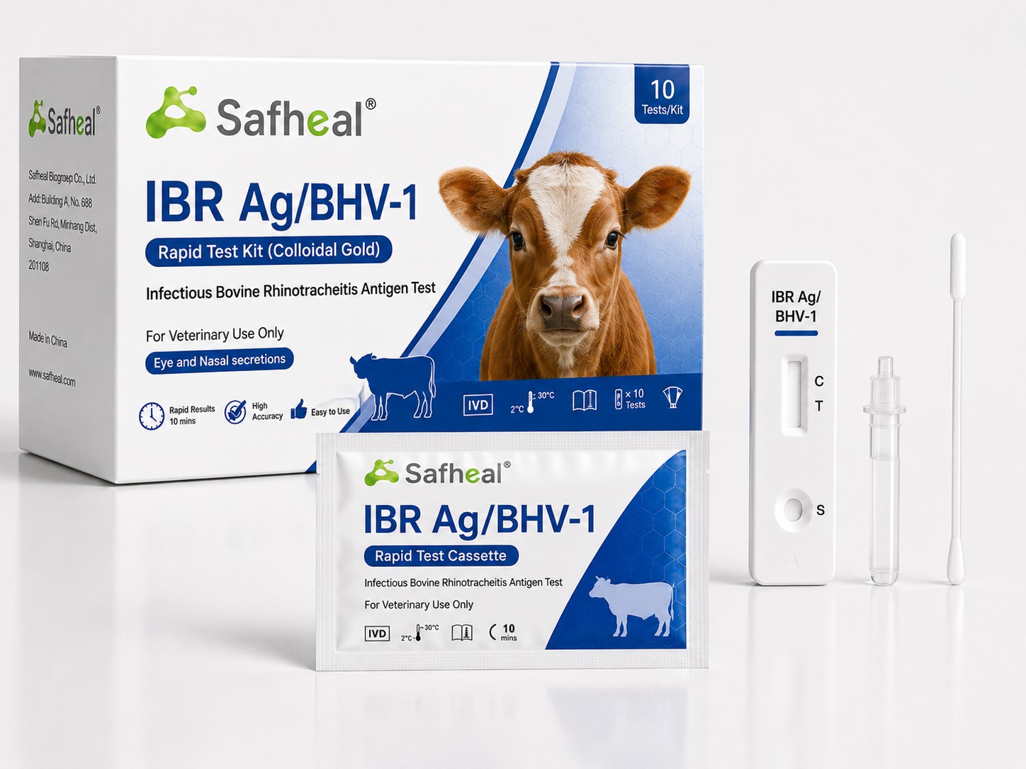 牛 Herpesvirus-1 (IBR) 抗原 迅速検査キット