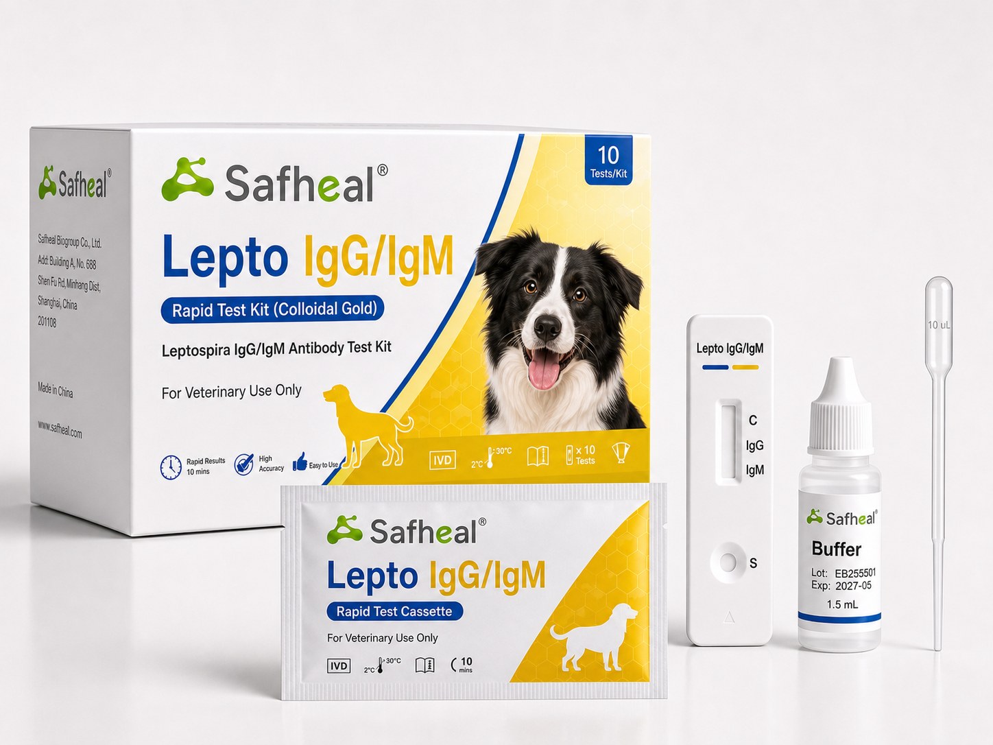 犬猫 Lepto IgG/IgM 抗体快速检测试剂盒